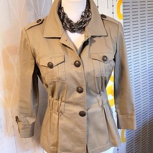 New Directions Khaki Safari Coat
